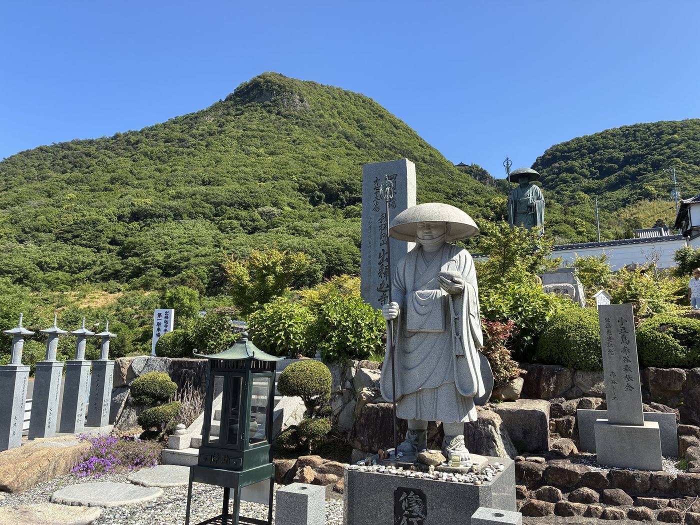 Darstellung Kōbō Daishis am Shusshaka-ji vor dem Gahaishi-san
